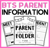 EDITABLE Back to School Parent Information Packet 