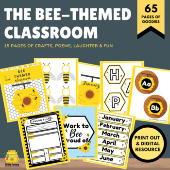 Preview of EDITABLE Bee Themed Classroom Decor