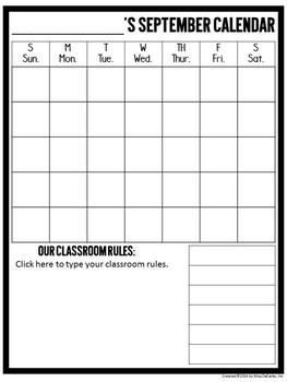 EDITABLE Behavior Calendars by Miss DeCarbo | Teachers Pay Teachers