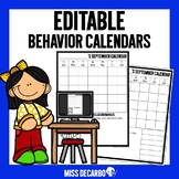 EDITABLE Behavior Calendars