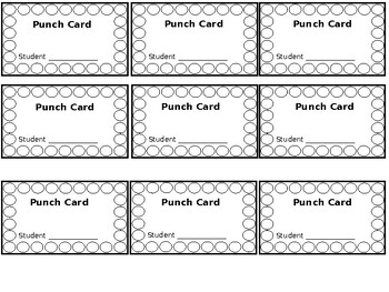 Preview of EDITABLE Behavior Hole punch incentives- b&w+colored