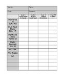 EDITABLE Behavior Tracker for Middle School Students - Star Chart