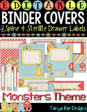 EDITABLE Binder Covers & Matching Sterilite Drawer / Desk 