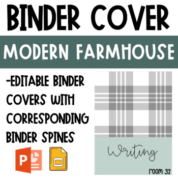 EDITABLE Binder Covers and Spines | Modern Farmhouse Classroom Decor