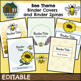 EDITABLE Binder Covers and Spines Templates | Bee Theme Decor