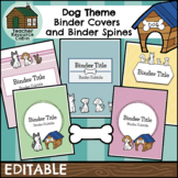 EDITABLE Binder Covers and Spines Templates | Dog Theme Decor