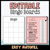 Editable Bingo Boards