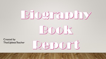 Preview of EDITABLE Biography Brochure Book Report