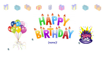 Preview of EDITABLE Birthday Background | SMART Notebook