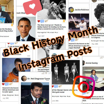 Preview of EDITABLE Black History Month Instagram Posts - 60 Influential Individuals