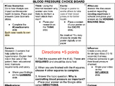 EDITABLE Blood Pressure Choice Board