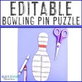 EDITABLE Bowling Pin Puzzle | Game or Supplement for a Bow