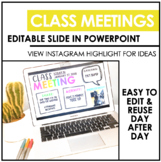 Bright Class Meeting Slide | PPT Slide | Editable