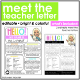Bright and Colorful Meet the Teacher | 2 Versions | Editable