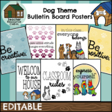 EDITABLE Bulletin Board Poster Templates | Dog Theme Decor