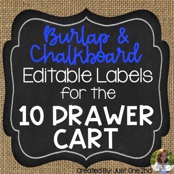 Burlap Chalkboard Pencils for Teacher Toolbox (Editable)