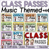 EDITABLE CLASS PASSES: MUSIC CLASS DECOR