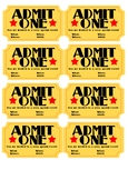EDITABLE CLASS REWARD Movie Tickets