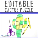 EDITABLE Cactus Craft: Classroom Decor, Activity, or Bulle