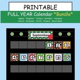 EDITABLE Calendar Assembly Bundle FULL YEAR - 10 seasonal designs