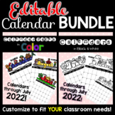 EDITABLE Calendar Bundle