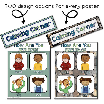 EDITABLE Calming Corner Posters: reference for a time out, take 5