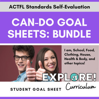 Preview of EDITABLE "Can Do" Student Goal Tracking Worksheet Bundle