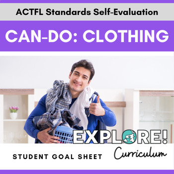 Preview of EDITABLE "Can do.." student goal tracking worksheets: Clothing