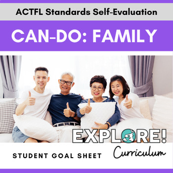 Preview of EDITABLE "Can do.." student goal tracking worksheets: Family