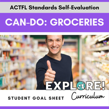 Preview of EDITABLE "Can do.." student goal tracking worksheets: Groceries