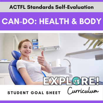 Preview of EDITABLE "Can do.." student goal tracking worksheets: Health & Body