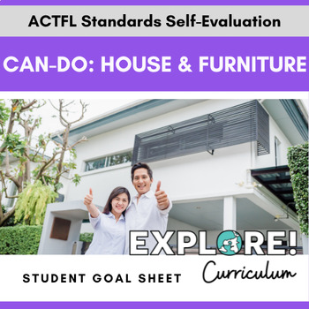 Preview of EDITABLE "Can do.." student goal tracking worksheets: House & Furniture
