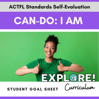 Preview of EDITABLE "Can do.." student goal tracking worksheets: I Am (pers. description)
