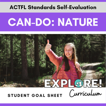 Preview of EDITABLE "Can do.." student goal tracking worksheets: Nature