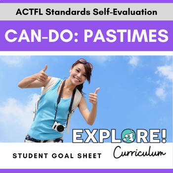 Preview of EDITABLE "Can do.." student goal tracking worksheets: Pastimes