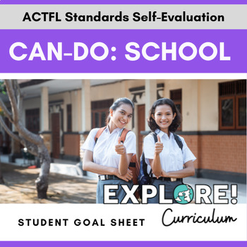 Preview of EDITABLE "Can do.." student goal tracking worksheets: School