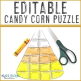 EDITABLE Candy Corn Craft Activity: Autumn Fall Game Cente