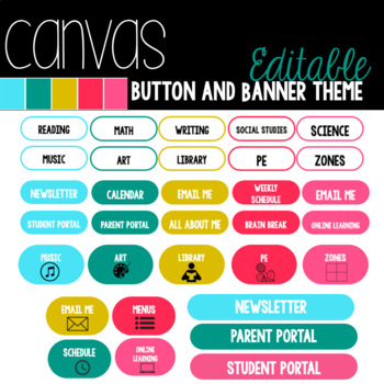 EDITABLE Canvas and Google Buttons and Banners