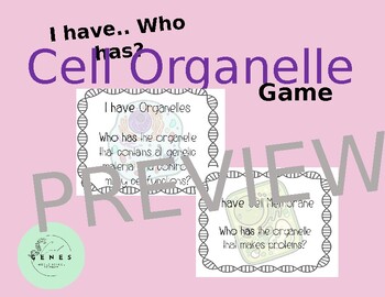 Preview of EDITABLE: Cell Organelle I Have... Who Has... Card Game
