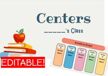 Preview of EDITABLE Centers/Small Groups Rotations Slides