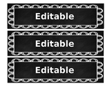 EDITABLE Chalkboard Bin Labels