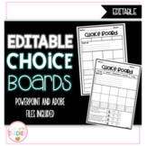 EDITABLE Choice Boards for Any Subject