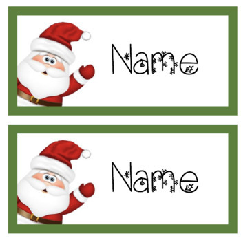 🎅🏼 Free Printable Christmas Name Tag - MockoFUN