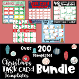 EDITABLE Christmas Task Card Templates BUNDLE! Save 40%!!