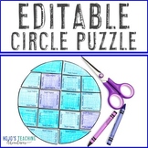 EDITABLE Circle Puzzle: Create game activities: Earth Day 