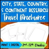 EDITABLE City, State, Country, & Continent Travel Trifold 