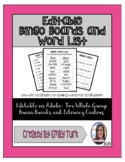 EDITABLE Class Bingo Game