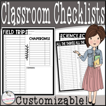 Class Checklist - Editable! by The Self-Sufficient Classroom | TpT