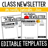 EDITABLE Class Newsletter/ Weekly Newsletter/ Monthly Newsletter
