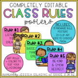 EDITABLE Class Rules Posters
